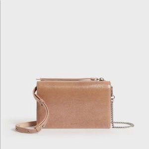 Allsaints Glitz Chain Leather Wallet Crossbody Bag